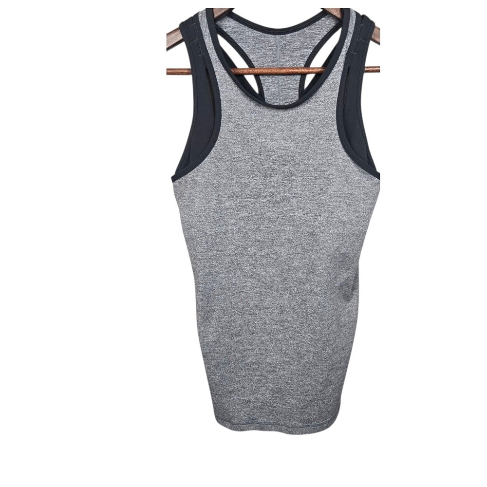 Lululemon Gray Heathered Racerback Tank Top Athletic Athleisure Gym Womens 6